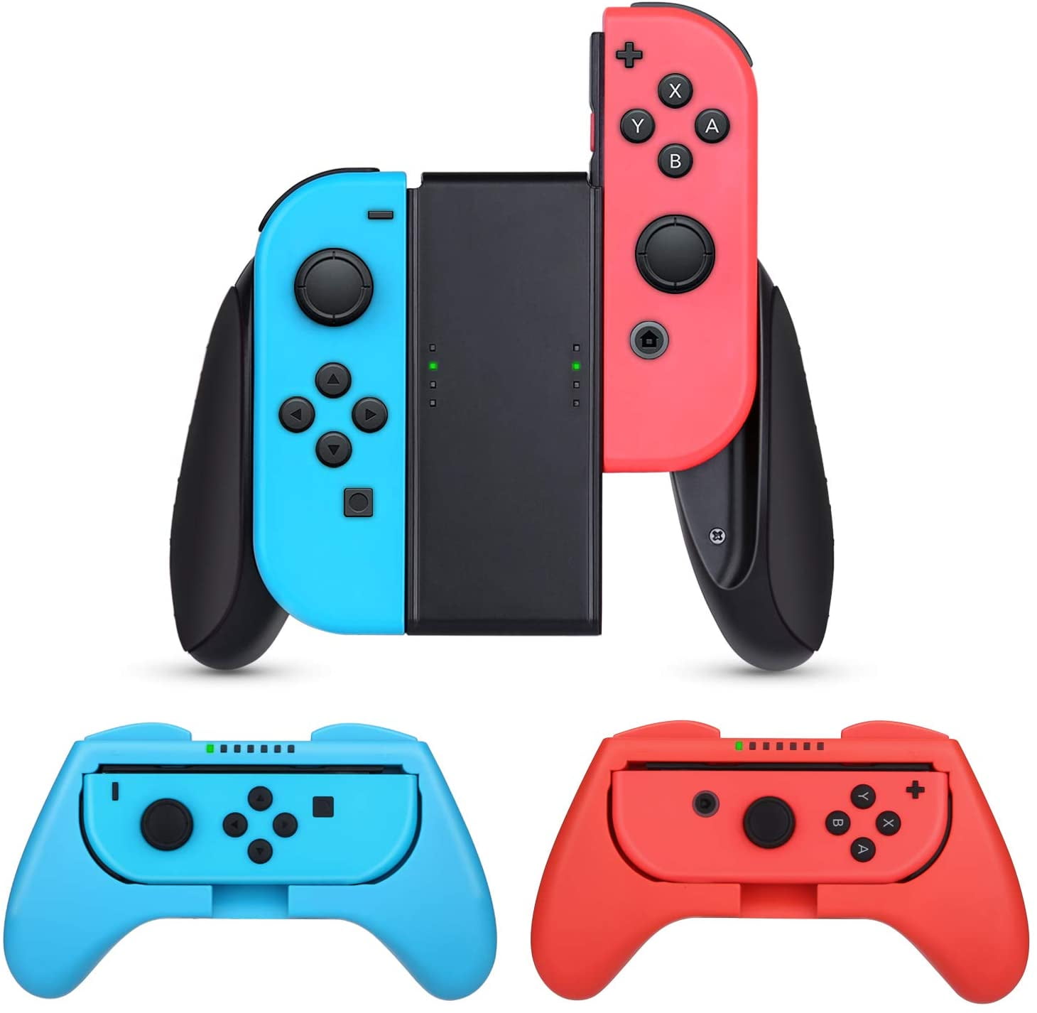 Nintendo Switch Joy-Con Grip, [3 Pcs] Housse de Protection Confortable pour Manette de Jeu Nintendo Switch Joy-Con, Noir