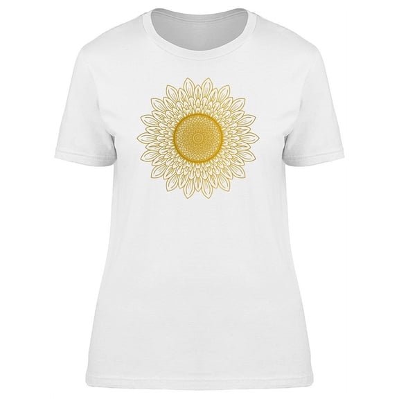 Cool Yellow Sunflower Sketch Tee Women's -Image by Shutterstock