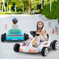 thumbnail image 2 of Costway Kart Électrique pour Enfants 12V 7AH Jouet de Course avec Télécommande Blanc, 2 of 10