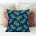 thumbnail image 4 of Amrita Sen Designs CAPL1104BrCDS-BL-20x20 20 x 20 in. Floral Leaves Broadcloth Indoor & Outdoor Blown & Closed Pillow - Blue, Green & Gold, 4 of 5