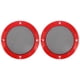 thumbnail image 1 of 2uds 4" Rojo Coche Audio Altavoz Funda Parrilla Lustroso Guardia Protector, 1 of 7