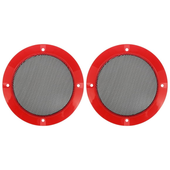 2uds 4" Rojo Coche Audio Altavoz Funda Parrilla Lustroso Guardia Protector