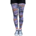 thumbnail image 4 of Purple Opaque Patterned Footless Tights Street Art for Women Malka Chic, 4 of 5
