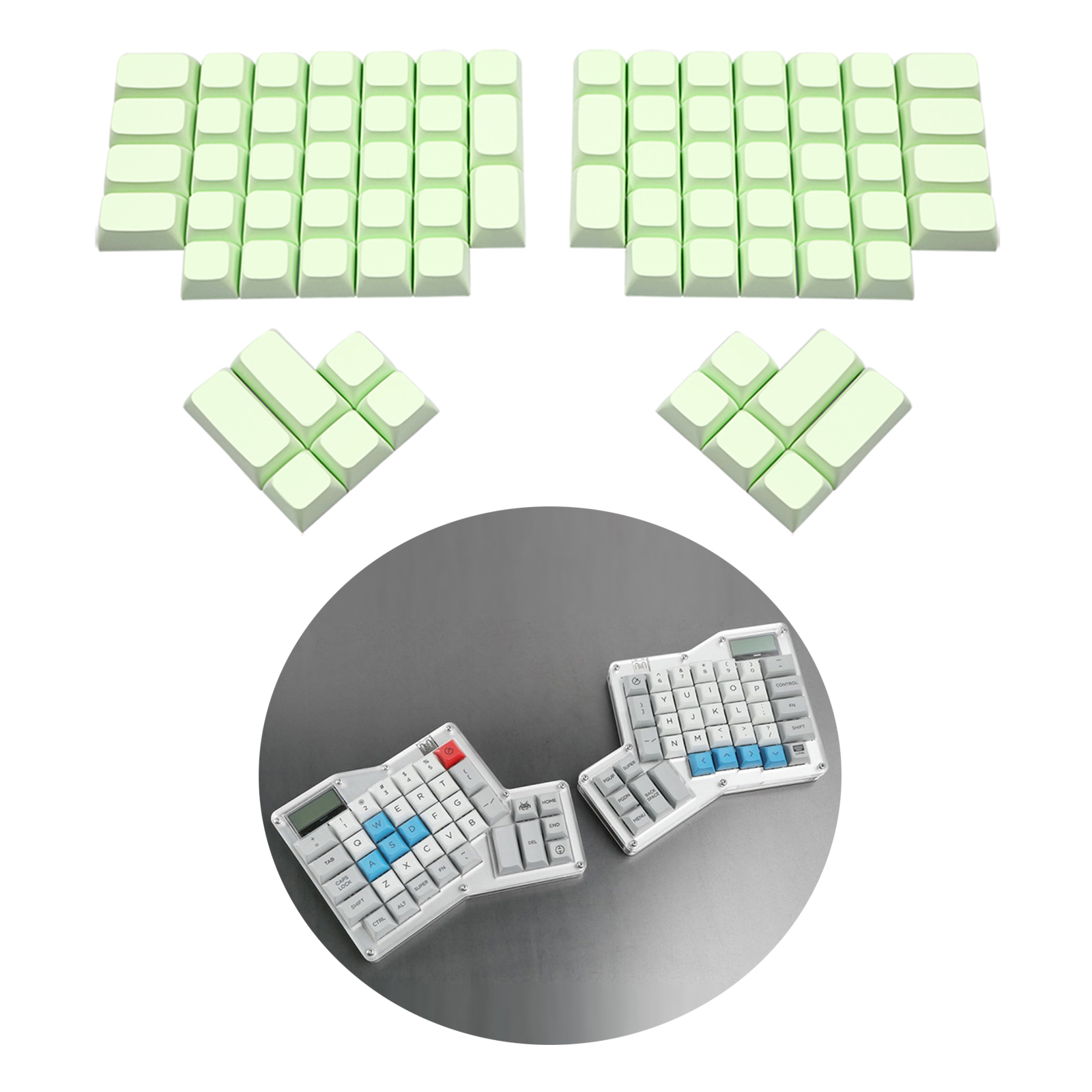 76PCS PBT Blank Keycaps Ergodox Mechanical Gaming Keyboard XDA Profile for Key C