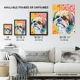thumbnail image 3 of Artery8 Colourful Shih Tzu Portrait Dog Lover Watercolour Kids Bedroom Nursery Unframed Wall Art Print Poster Home Decor Premium, 3 of 3