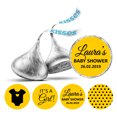 thumbnail image 1 of Darling Souvenir 190 Pcs Its A Girl Theme Custom Stickers for chocolate Candy Labels-Yellow, 1 of 2