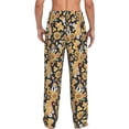 thumbnail image 3 of Goofa Sunflowers Bee Printed Soft Pajama Pants for Men, Wide Leg Comfy Casual Lounge Yoga Pants-Large, 3 of 9