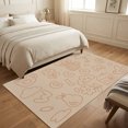 thumbnail image 4 of Area Rugs 4'x6'. Pink Line Art Carpet Runner Indoor Outdoor Rugs Home Decor Aesthetic, Abstract Minimalist Sketch Cartoon Outline Non Slip Mats Washable Accent Rug for Living Room Bedroom, 4 of 8