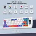 thumbnail image 2 of Wireless Gaming Keyboard 68 Keys with Multifunctional Display,Long Battery Life.2.4G/Bluetooth Keyboard for PC/Tablet/Phone with Mechanical Feel/Rainbow Backlit, 2 of 10