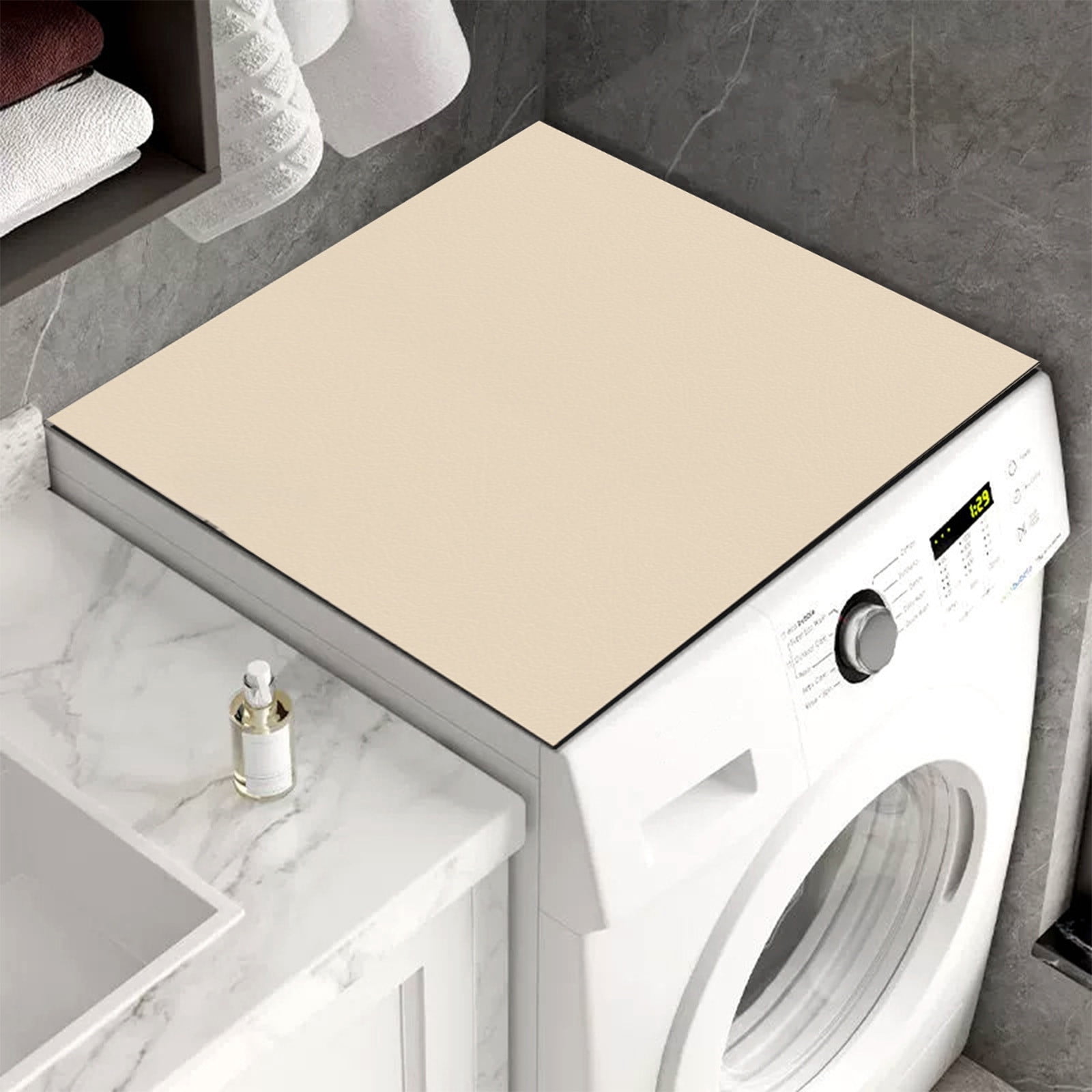 PVC Absorbent Drying Mat for Refrigerator Top - Drainage Mat for Washing Machine and Dryer - Soilproof Counter Mat for Kitchen Appliance Cover - 23.6 x 23.6 Inch Rubber Backing Non Slip Mat