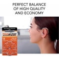 thumbnail image 4 of HearClear Size 13 Zinc Air 1.45V Hearing Aid Batteries Orange Tab (18 Pack), 4 of 8
