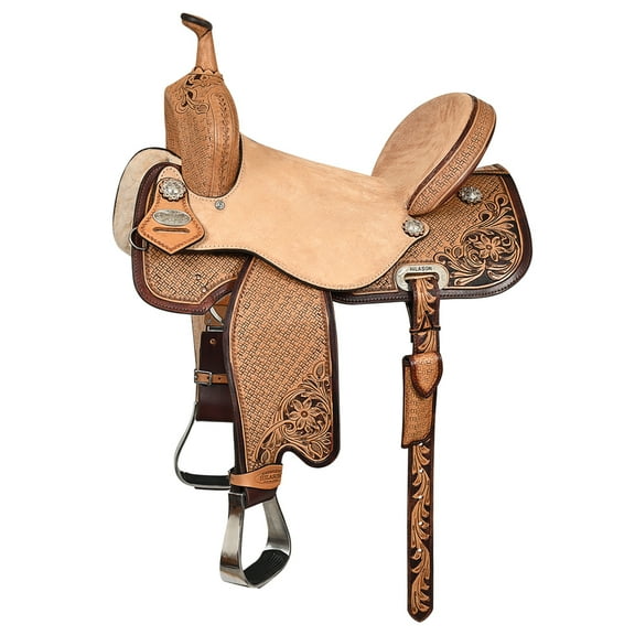 15 Flex Tree Western Horse Saddle American Leather Barrel Trail Hilason