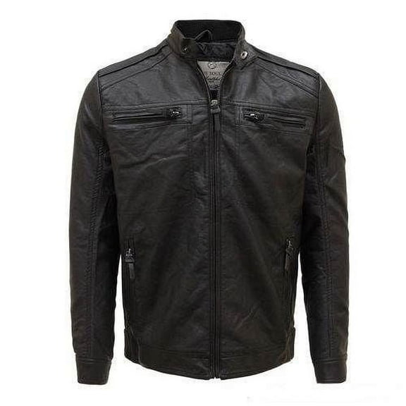Noora Men’s Black Lambskin Leather Biker Jacket  With Zipper & Pocket Designer Jacket SU011