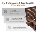 thumbnail image 6 of Innovaze 4 Ft Outdoor Wood Porch Swing with Cup Holders, Heavy Duty 800 LBS , All-Weather Resistant, Deep Brown, 6 of 9