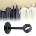 thumbnail image 2 of 2Pieces Ceiling Curtain Rod Holders Heavy Duty Stainless Steel Brackets For 25x100mm Poles Silver/Black, 2 of 9
