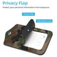 thumbnail image 3 of Square 2Pack PU Leather Camouflage Pattern Cruise Luggage Tag with Privacy Cover and Stainless Steel Ring - Suitable for Travel Handbags Backpacks Luggage Tags, 3 of 6