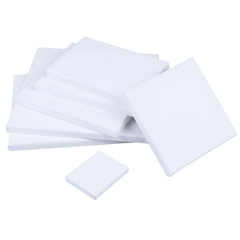 MageCrux Blank White Mini Small Stretched Artist Canvas Art Board Oil Paint  Board