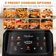 thumbnail image 2 of Bluebow Air Fryer, 7.5 Quart Large Capacity, 8-in-1 Multifunctional Cooker with Digital Touchscreen, Easy-View Window, Non-Stick Basket, Black, 2 of 7