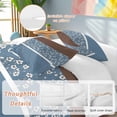thumbnail image 2 of 3 Piece Blue Brown Flowers Duvet Cover Set Queen Size, Microfiber Comforter/Quilt Cover with Corner Ties and 2 Pillowcases, Classic Botanical Art Elegant All Season Soft Bedding with Zipper Closure, 2 of 8