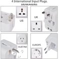 thumbnail image 2 of International Universal All In One Worldwide Travel Adapter Wall Charger Ac Power Plug Adapter With Dual Usb Charging Ports For Usa Eu Uk Aus European, 2 of 3