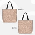thumbnail image 2 of Fotbe Beige Sparkling Glitter Bolsa Tote con Estampado para Mujer, Bolsos con Cremallera, Bolsa de Hombro Casual de Gran Capacidad con Bolsillos Internos, 2 of 7