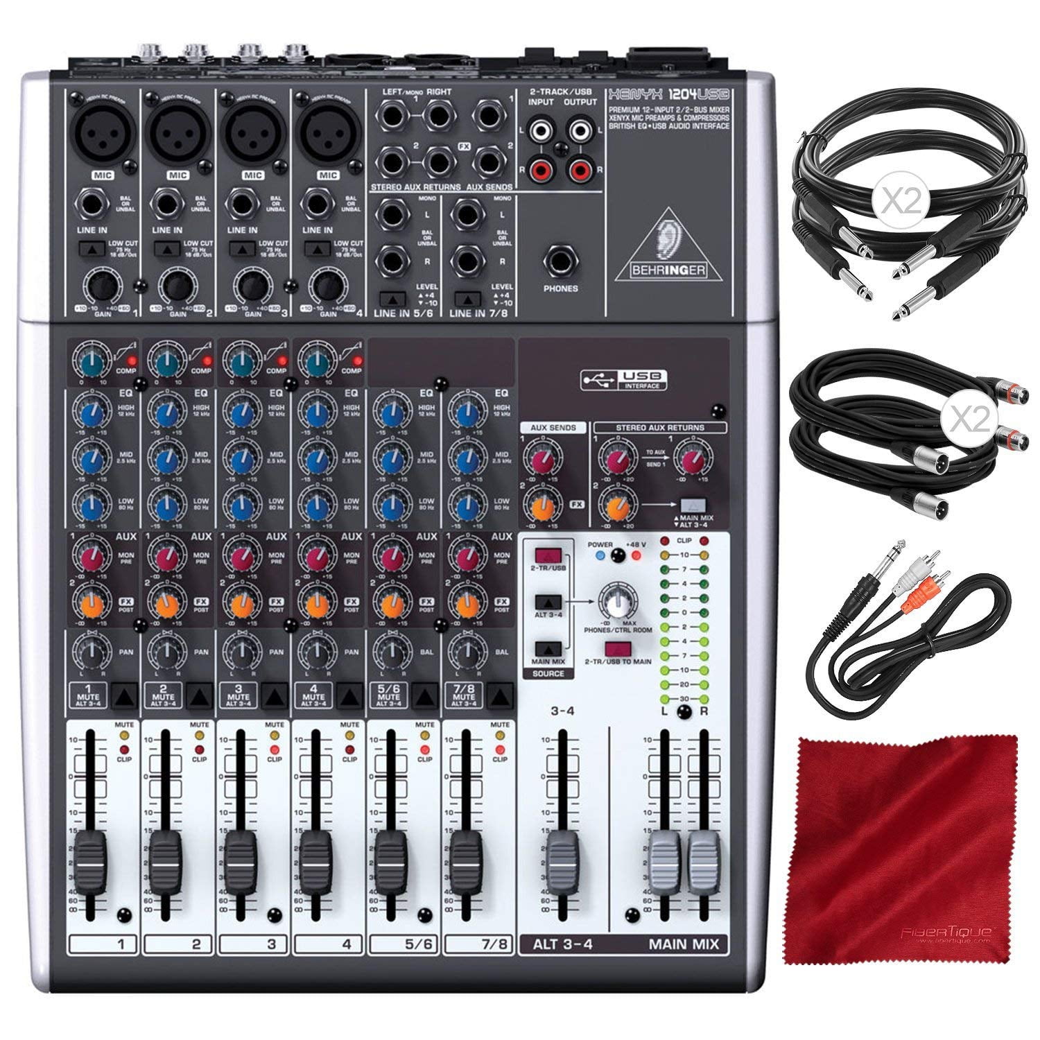 Behringer XENYX USB  Input USB Audio Mixer with Assorted