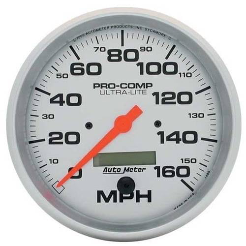 In-Dash Electronic 160 MPH Auto Meter 4489 Ultra-Lite Series Gauge 5 Speedometer 