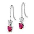 thumbnail image 2 of Primal Gold 14 Karat White Gold Diamond and Ruby Earrings, 2 of 4