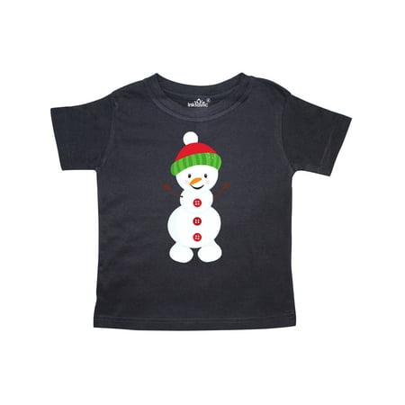 

Inktastic Snowman With Hat Buttons Carrot Nose Gift Toddler Boy or Toddler Girl T-Shirt