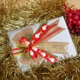 thumbnail image 4 of Party Supplies Christmas Decoration Bow For Windows Doors With Berry Green Leaf New Year Elegant Elk Santa Burlap Hanging Bowknot, 4 of 11