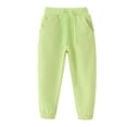 thumbnail image 1 of TZEWGL 3 Multi Packs Set Autumn Solid Elastic Waist Sweat Pants For Children Straight Bottoms Trousers For Girl size 2-3T, 1 of 4