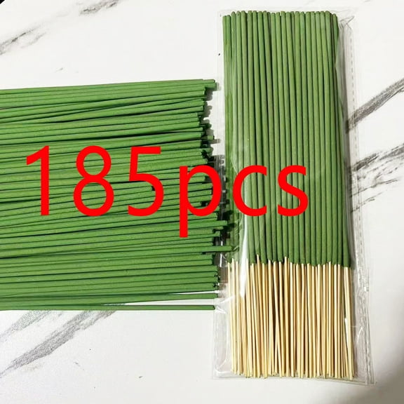 Mictong Natural Lemongrass Thread Fragrance, 8.67 inch Handmade Thread Fragrance, Natural Mosquito Repellent Fragrance, Suitable for Outdoor, Courtyard, Garden, Camping, 185 sticks, Green