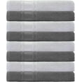 thumbnail image 2 of Fingertip Towels 8 Pack, 100% Turkish Cotton, Small Hand Towels for Body and Face, 12 x 18 in, Soft and Absorbent, Quick Dry, (Dark Grey-Silver Fingertip Hand Towels), 2 of 6