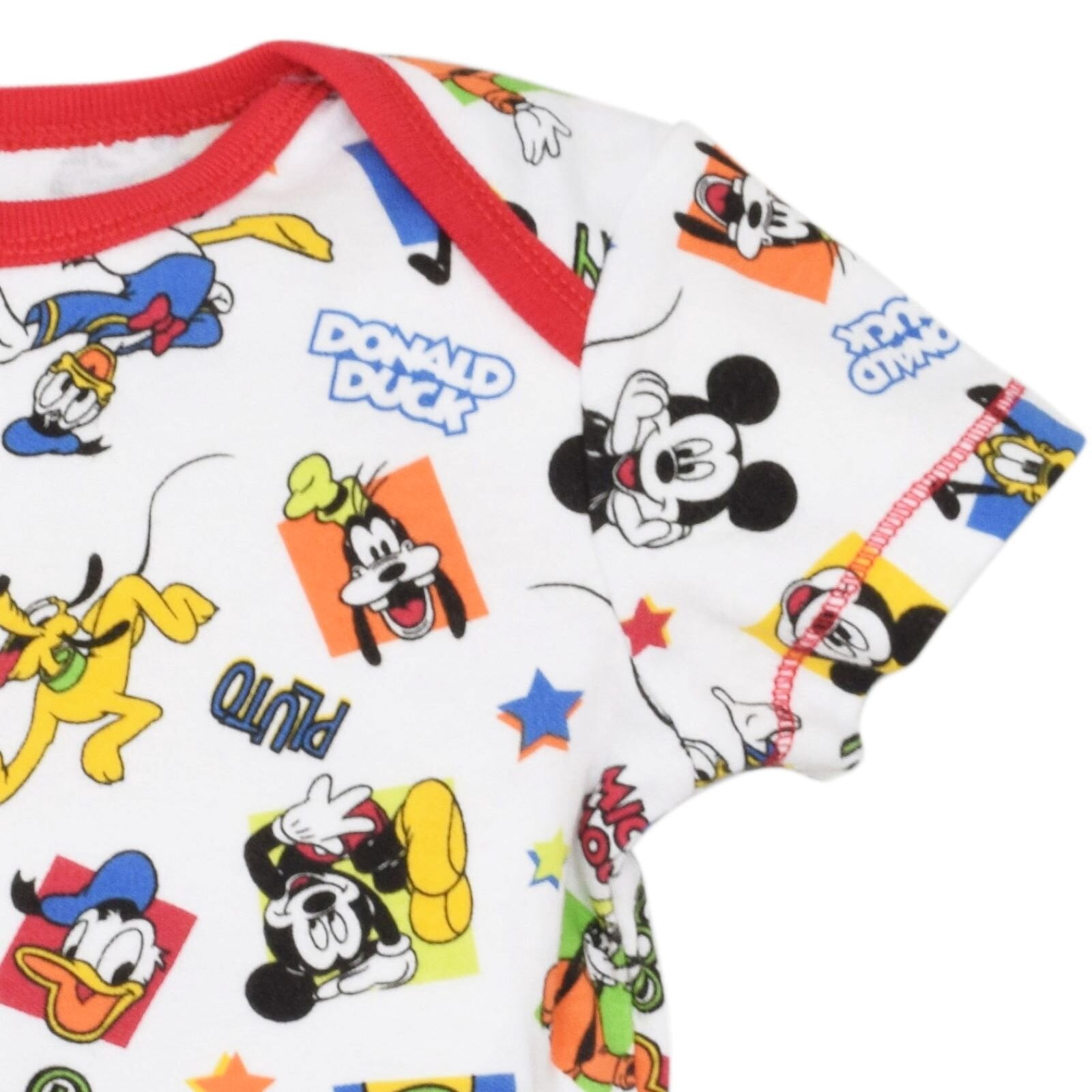 Disney Mickey Mouse & Friends Baby Boys' 5-Pack One Piece Bodysuits Yellow Blue Red Multi