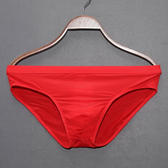 Zivyakyron Bikini Men Soft Breathable Low Rise Underwear Men Home Loose Plain Brief