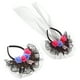thumbnail image 4 of 2pcs Halloween encaje malla cabello aro diadema de flores de cráneo para mujeres estilo aleatorio, 4 of 6