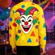 thumbnail image 5 of Top de Manga Larga Impresa con Tema de Carnaval, Sudadera de Cuello de Tripulación de Poliéster Casual para Disfraz de Fiesta Y Ropa Cotidiana, 5 of 7