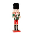 thumbnail image 2 of Adornos navideños de cascanueces de madera de 30 cm para , trompeta de tambor y (opcional) CUTICAT cascanueces soldado, 2 of 8