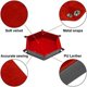 thumbnail image 3 of STYLIFING Juego de bandejas para dados de 4 piezas Dados de metal plegables para juegos de mesa Cuero de PU grueso plegable de doble cara y terciopelo de alta calidad, 3 of 5