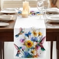 thumbnail image 3 of Table Runners 72 Inches Long Dress Scarves, Hummingbird Farmhouse Kitchen/Dining Table Runner, Coffee Tablerunners, Spring Farmhouse Oil Painting Sunflowers 16x72 Inch, 3 of 9