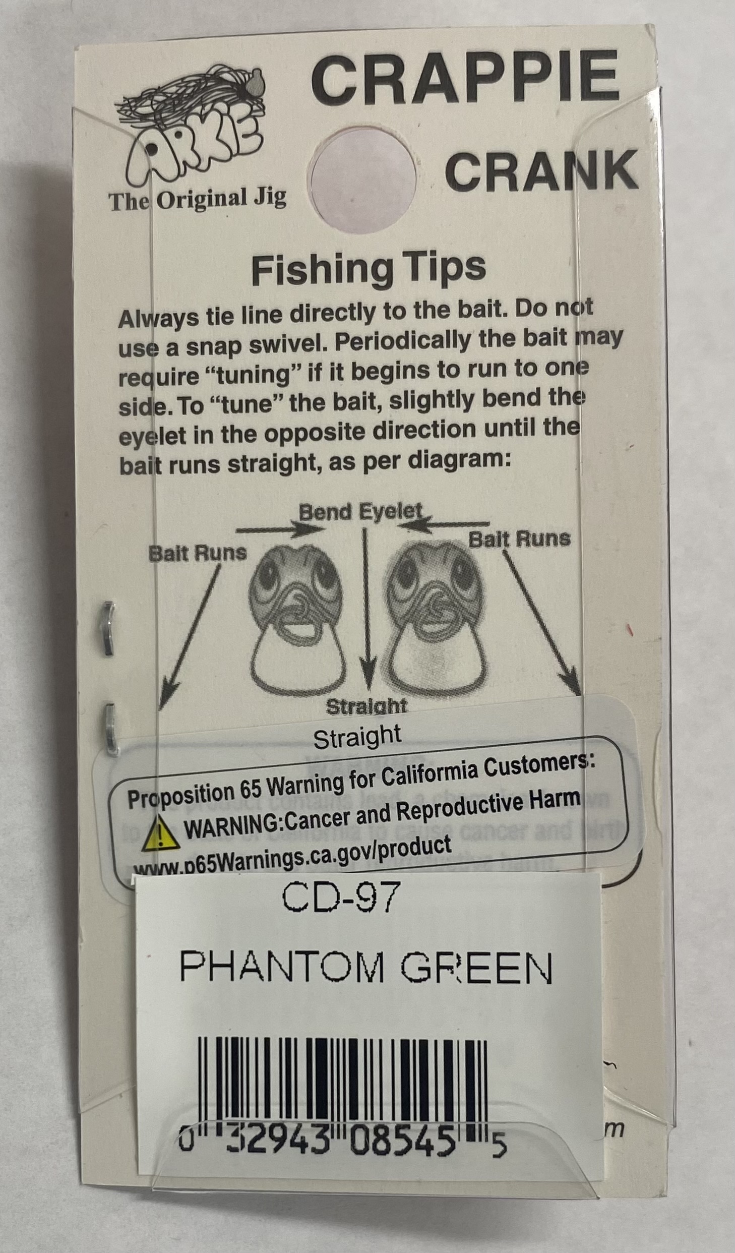 (2 pack) Arkie Lures 220 Series Crankbait Fishing Lure, Phantom Green