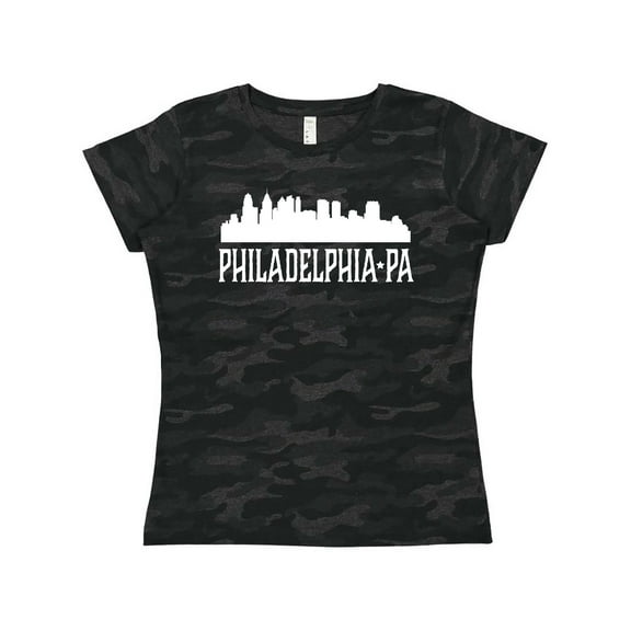 Inktastic Philadelphia Pennsylvania Skyline PA Cities Women's T-Shirt
