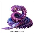 thumbnail image 2 of 3D Printed Snake Toys 3D Printed Animals Snake Pet Movable Joint Fidget Toys， 3D Printed Animals Toy Adults Fidget Toys，3D Printed Fidget Toys for Home Office Decor (17.7‘ Purple), 2 of 6