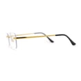 thumbnail image 3 of Classic Narrow Rectangle Rimless Blue Light Filtering Computer Glasses Gold, 3 of 4