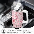 thumbnail image 2 of 40oz Pink Nurse Tumbler for Women - Handle, Lid, Straw Included, Nurse Appreciation and Nurses Week Gift, 2 of 6