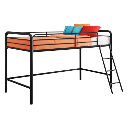 DHP Junior Metal Loft Bed, Twin Size, Multiple Colors
