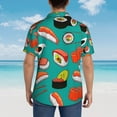 thumbnail image 6 of Sushi Hawaiian Shirts For Men, Summer Short-Sleeve Relaxed-Fit Button-Down Shirts Xx-Large, 6 of 9
