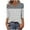 #035-Gray, variant on Nuoqisi V-Neck Button Leisure Top - Women's Fashion Daily Printed 3/4 Sleeve Blouse for Casual Spring Summer Outfits, Versatile Layering & Everyday Chic Office Casual Style Essentia