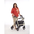 thumbnail image 6 of Comodita Spazio Extra Wide Heavy-Duty Rollator Walker with Comfortable 19" Wide Nylon Seat - 440 lb Weight Capacity (Metallic Red), 6 of 6