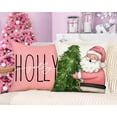 thumbnail image 4 of Red Christmas Pillow Covers 18x18 Set of 4 Farmhouse Christmas Decorations Snowman Wreath Santa Claus Tree Merry Christmas Holly Jolly Winter Holiday Decor Throw Cushion Case for Home Couch S22C17, 4 of 6